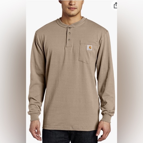 Carhartt 3 Button Pocket Henley Original Fit Shirt Size 2XL - Picture 1 of 6